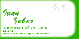 ivan veber business card